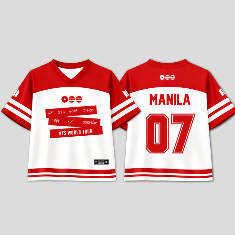 [PRE-ORDER] BTS ARIRANG Jersey | Red & White | ARMY & Manila