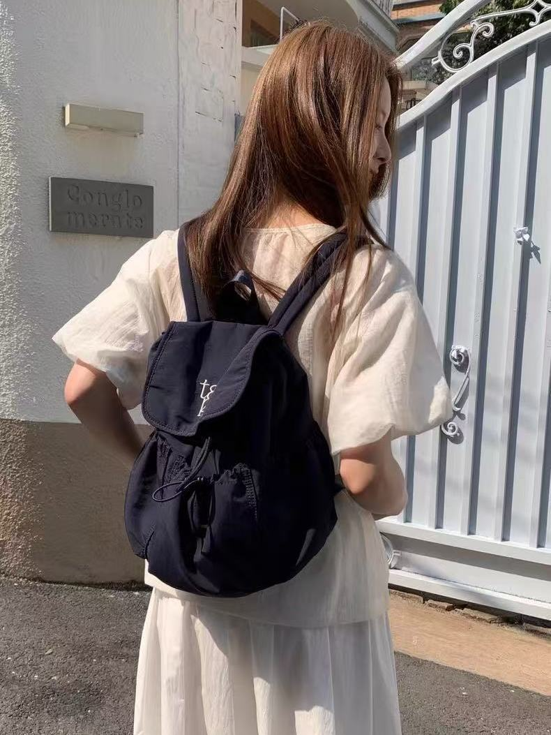 [PRE-ORDER] Korean 2025 Drawstring Nylon Canvas Backpack