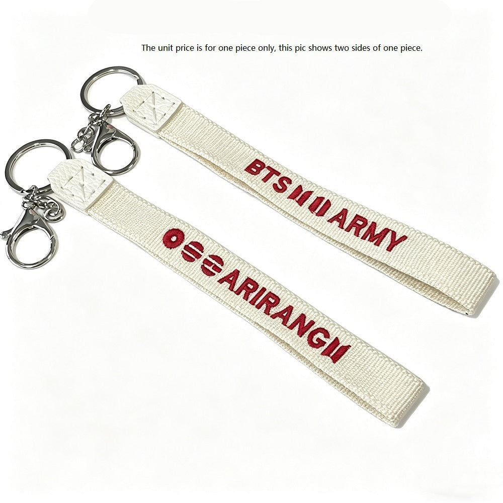 [Në Gjendje] BTS 2026 World Tour Embroidered Letter Keychain