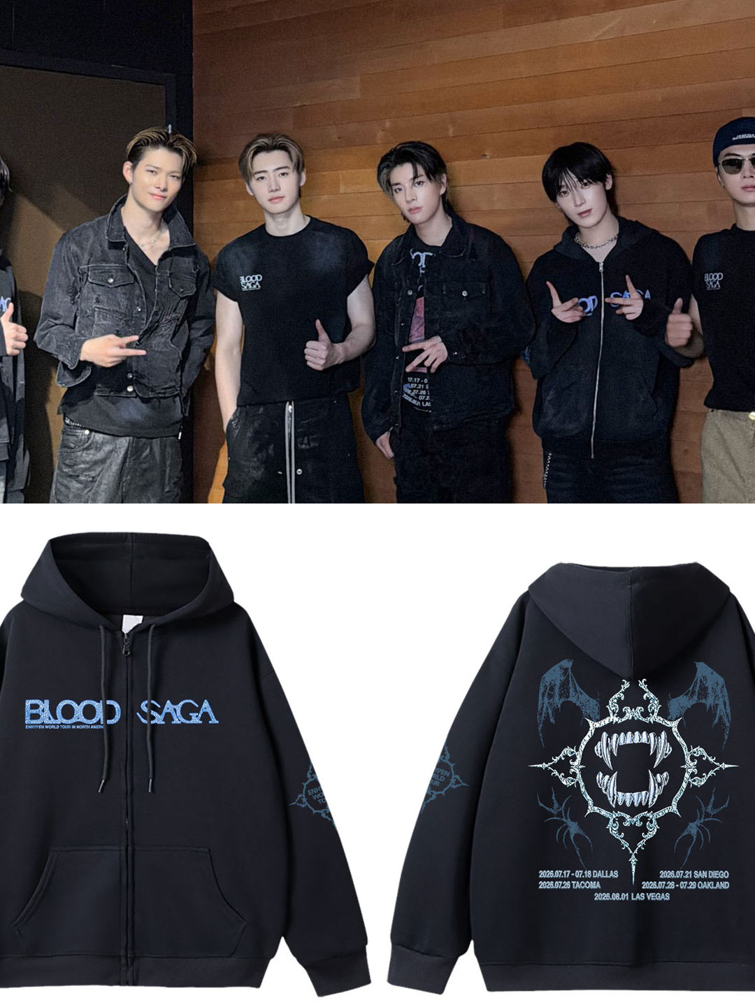 [PRE-ORDER] ENHYPEN 'BLOOD SAGA' Tour 2026 Hoodies