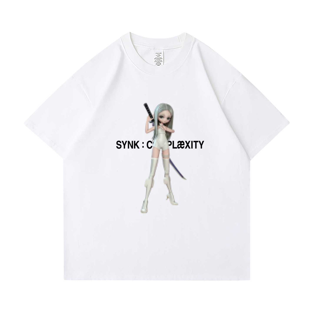 aespa SYNK COMPLAEXITY white t-shirt GISELLE avatar