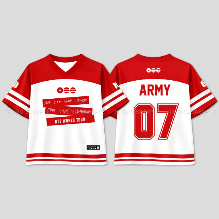 [PRE-ORDER] BTS ARIRANG Jersey | Red & White | ARMY & Manila