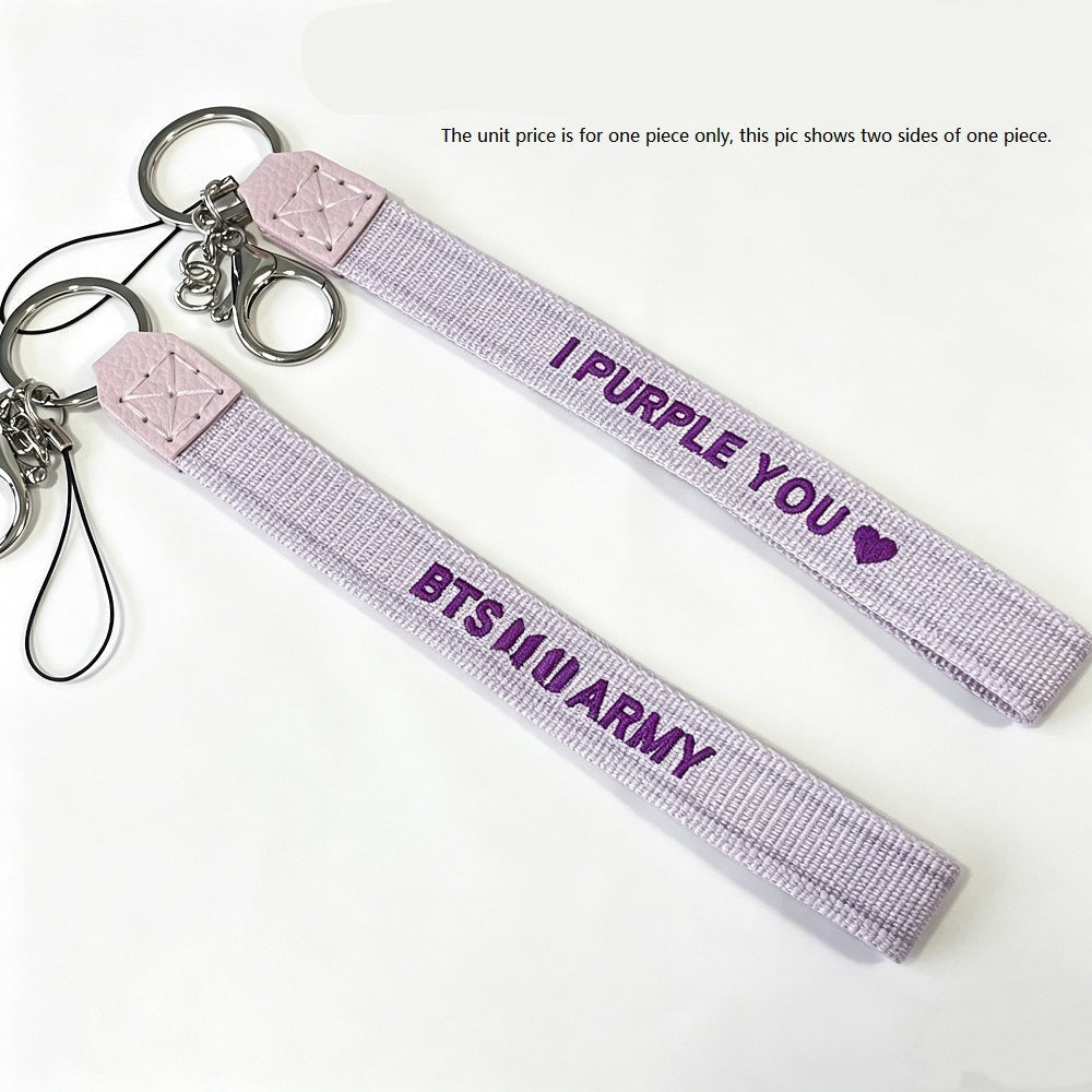 [Në Gjendje] BTS 2026 World Tour Embroidered Letter Keychain