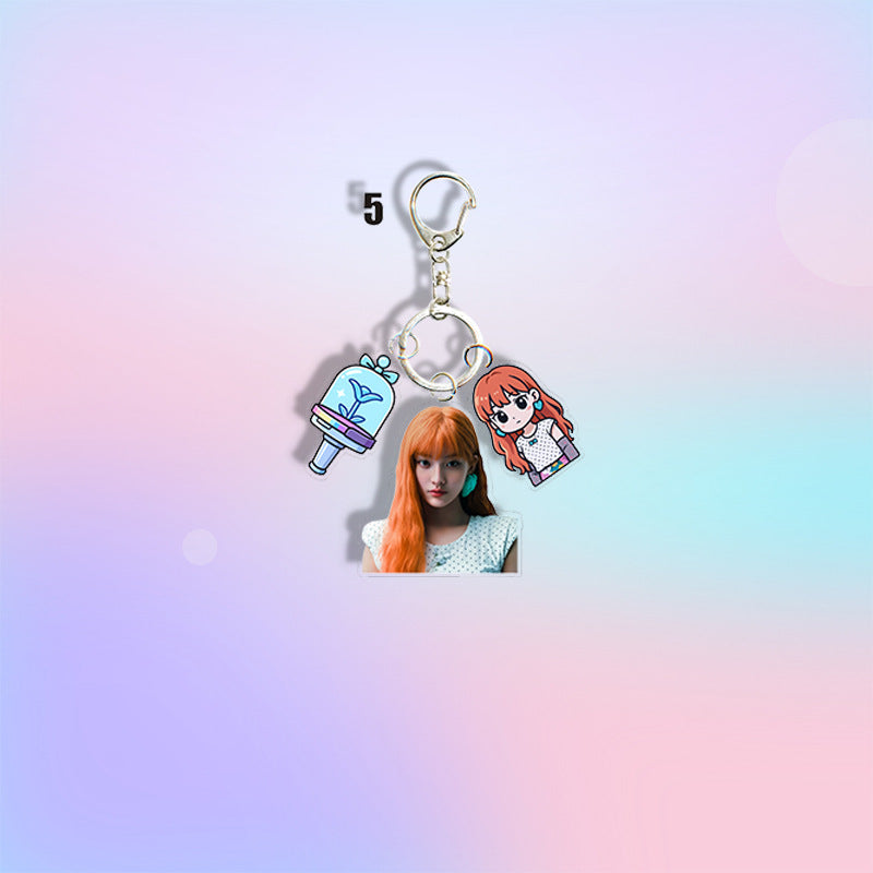 [Po vjen / 16 Tetor] ILLIT Feather Realm Acrylic Keyring