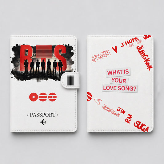[Në Gjendje] BTS Passport Holder | PU Leather Travel Case