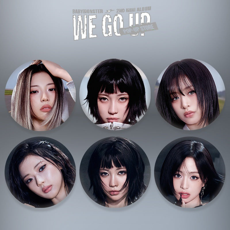 [PRE-ORDER] BABYMONSTER 'We Go Up' Picture Badge / Mirror Keychain