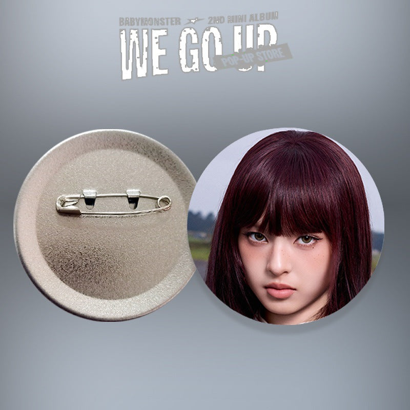 [PRE-ORDER] BABYMONSTER 'We Go Up' Picture Badge / Mirror Keychain