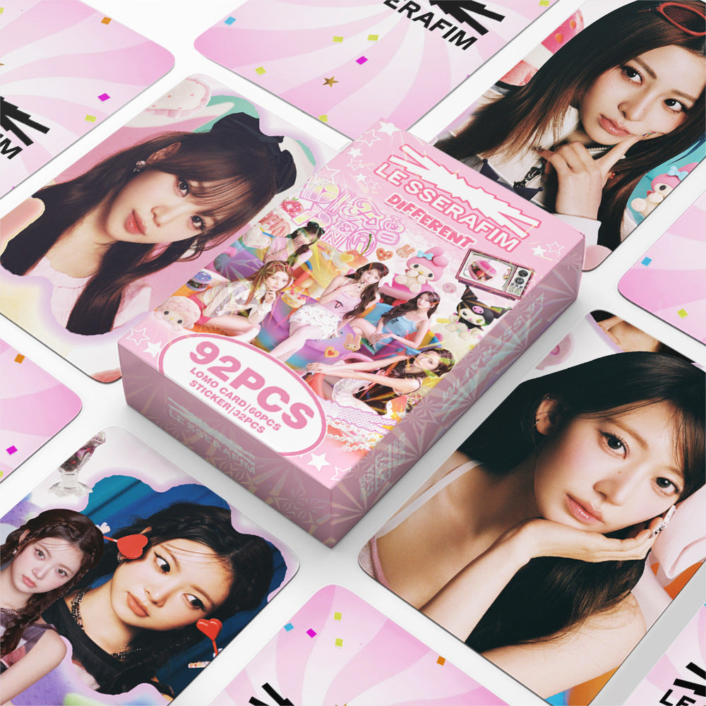 IZONE IVE LE SSERAFIM トレカ PRE-ORDER] Le Sserafim 'Different' lomocards (92pcs