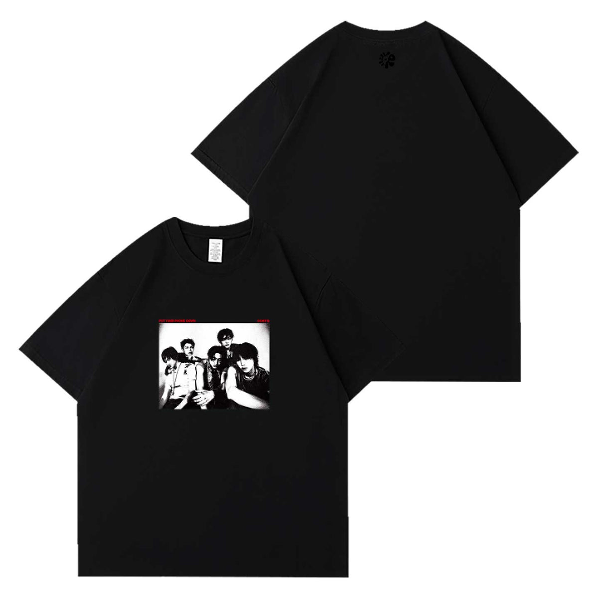 CORTIS tour t-shirt black version front and back