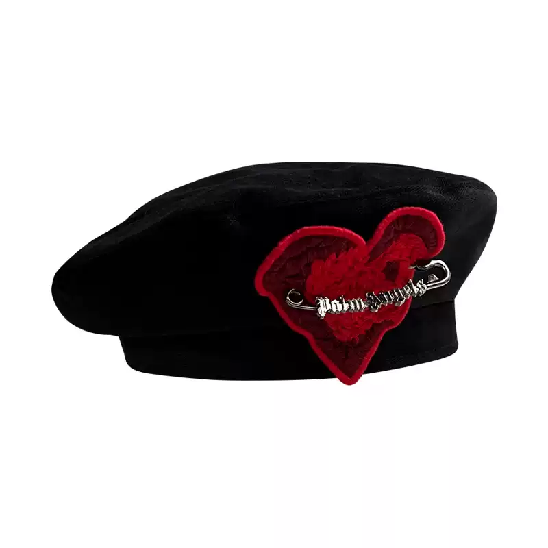 [PRE-ORDER] Retro Heart Pin Beret – Autumn/Winter Designer Style