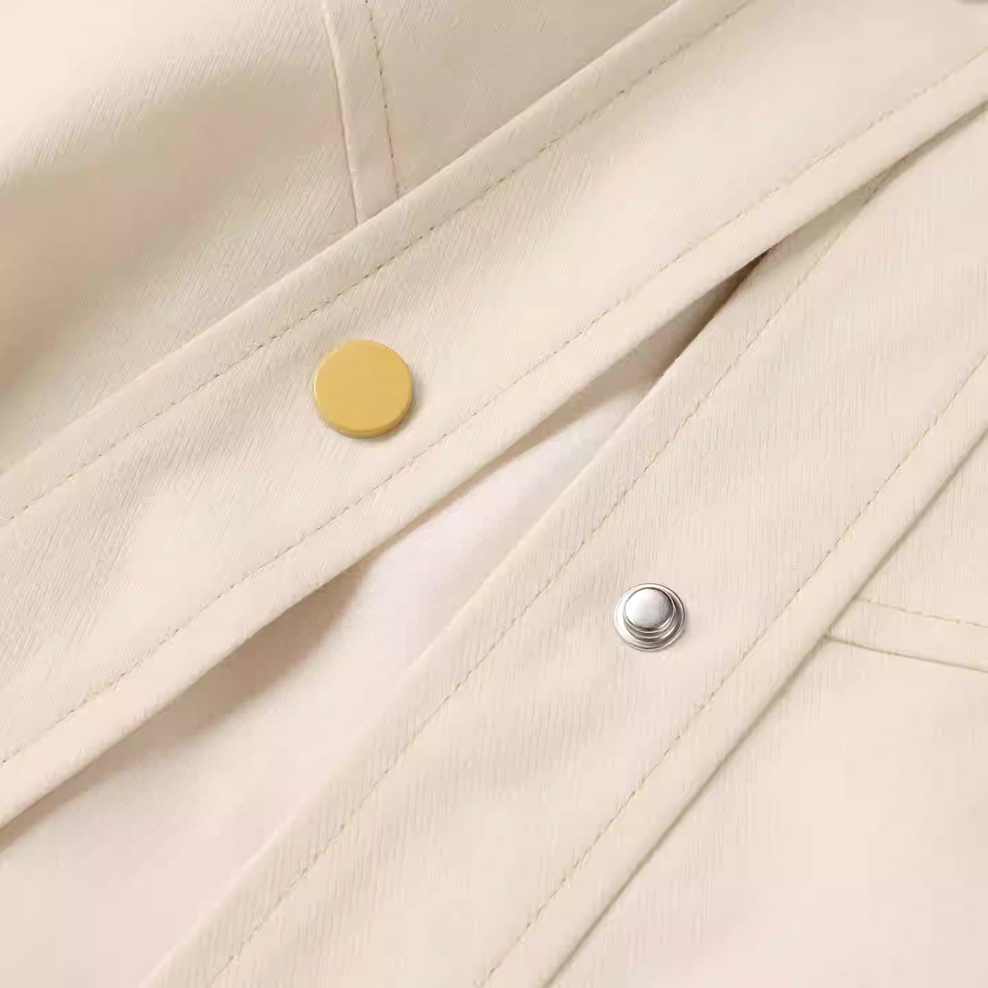 [PRE-ORDER] Contrast Color Stand Collar Jacket – Retro Workwear Style