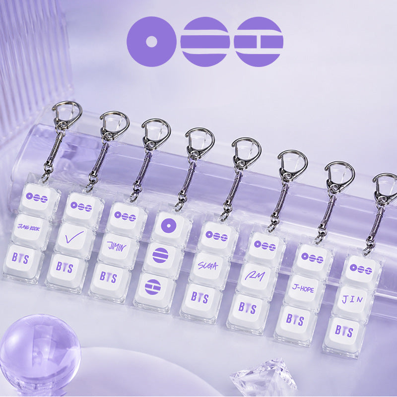 [Në Gjendje] BTS Light-Up Button Keyring