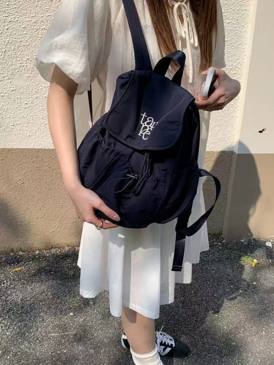 [PRE-ORDER] Korean 2025 Drawstring Nylon Canvas Backpack