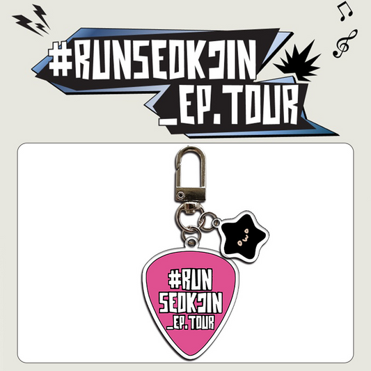 [Në Gjendje] BTS《RUNSEOKJIN_EP》World Tour Guitar Pick Pink Keychain