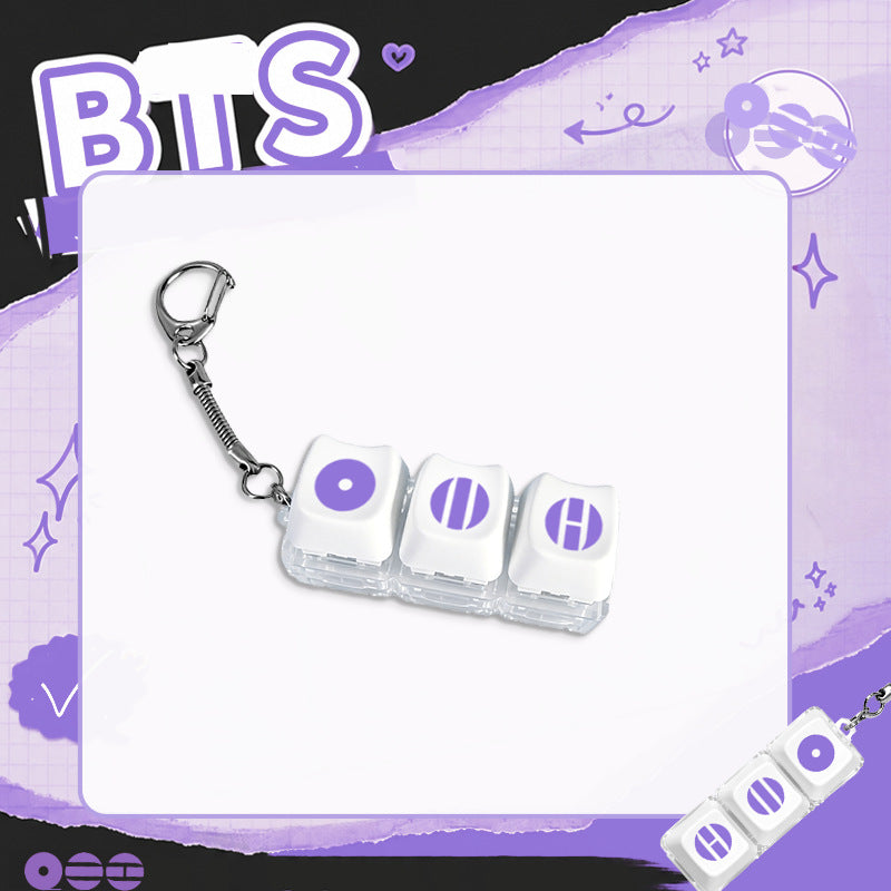 [Në Gjendje] BTS Light-Up Button Keyring