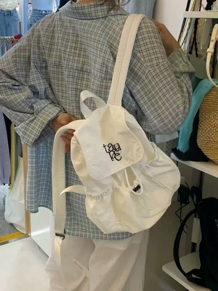 [PRE-ORDER] Korean 2025 Drawstring Nylon Canvas Backpack