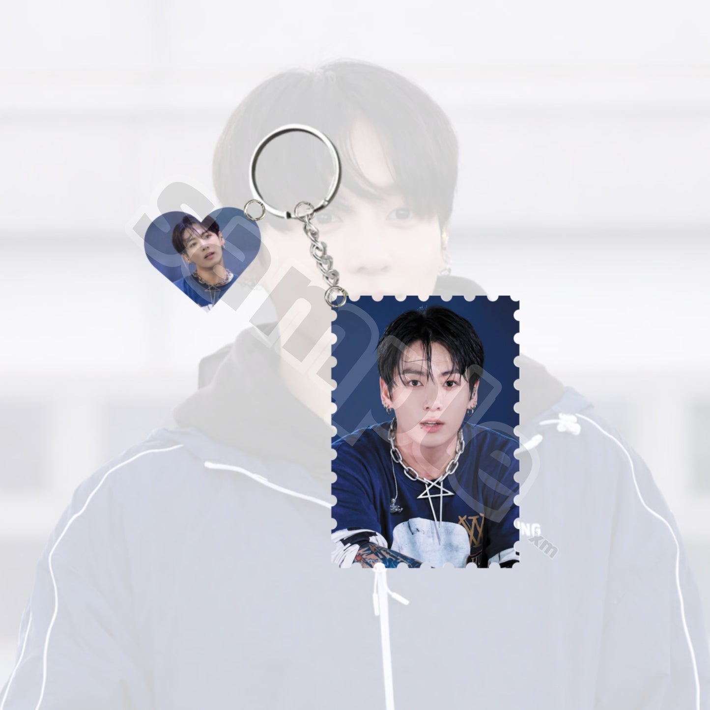 [Në Gjendje] Jungkook Acrylic Keyring | HD Photo + Heart Charm