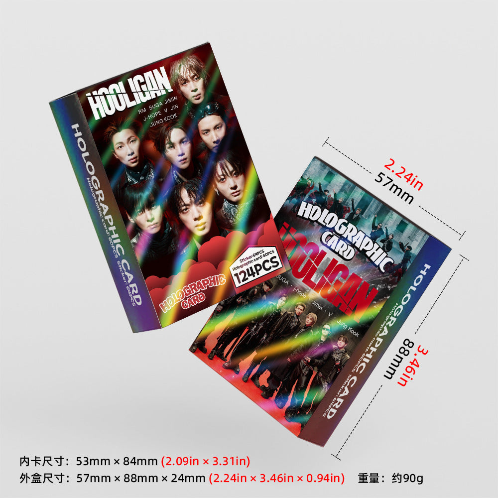 [PRE-ORDER] BTS 'Hooligan' holographic lomocards (124pcs)