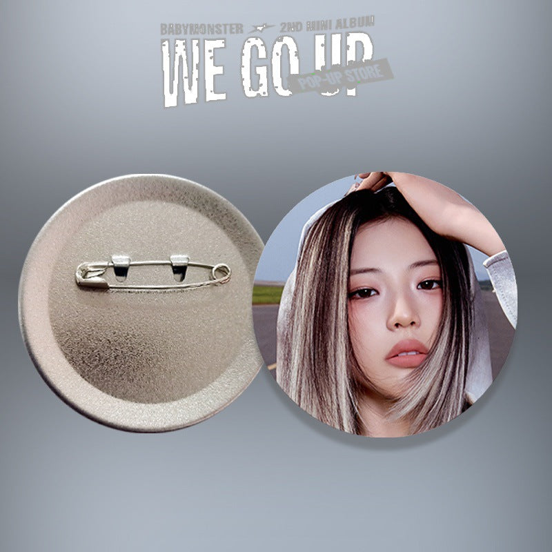 [PRE-ORDER] BABYMONSTER 'We Go Up' Picture Badge / Mirror Keychain