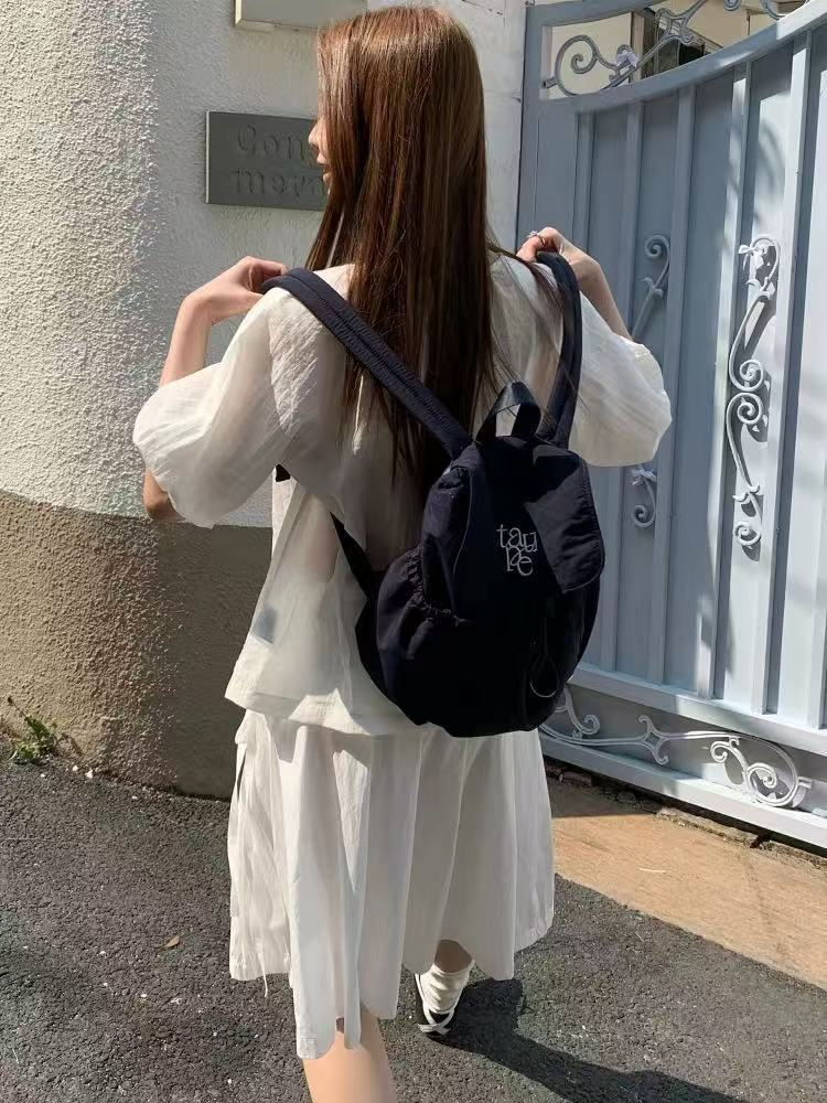 [PRE-ORDER] Korean 2025 Drawstring Nylon Canvas Backpack