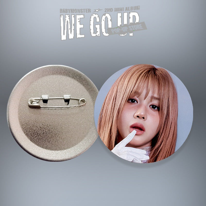 [PRE-ORDER] BABYMONSTER 'We Go Up' Picture Badge / Mirror Keychain