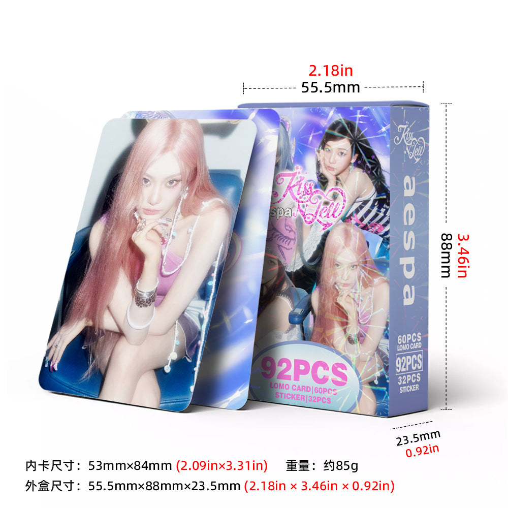 [Në Gjendje] aespa Japanese 'KISS N TELL' lomocards (92pcs)