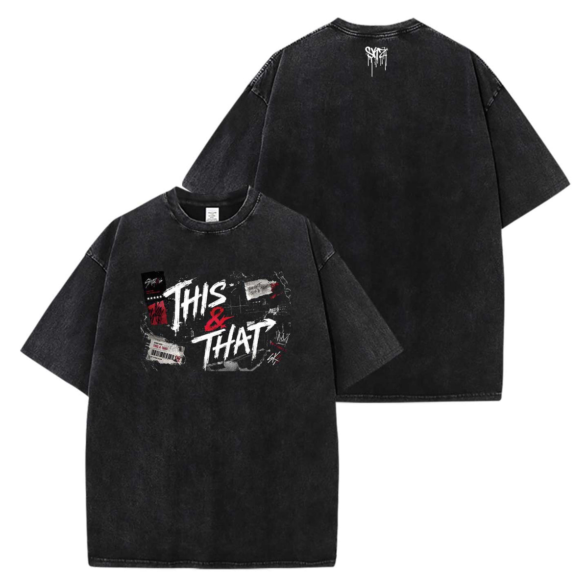 Washed dark gray THIS & THAT t-shirt