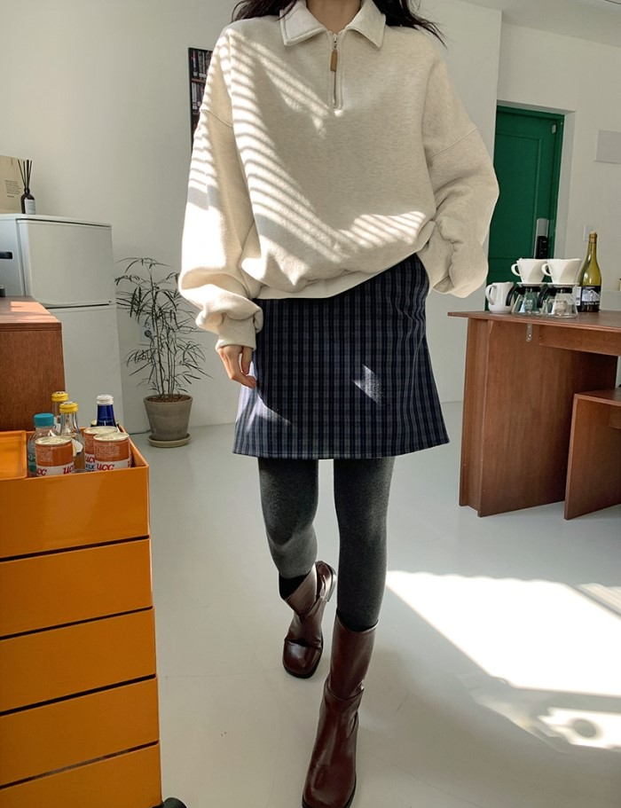 [PRE-ORDER] Authentic Korean Loose Shoulder Half-Zip Sweatshirt (Autumn 2025)