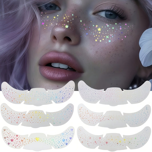 [On The Way] Face Sticky Glitter Stickers | Concert & Party