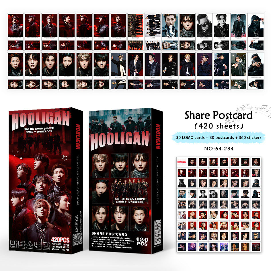 [Në Gjendje] BTS 'Hooligan' Mega Pack | 420 Sheets – Lomocards + Postcards + Stickers (Copy)
