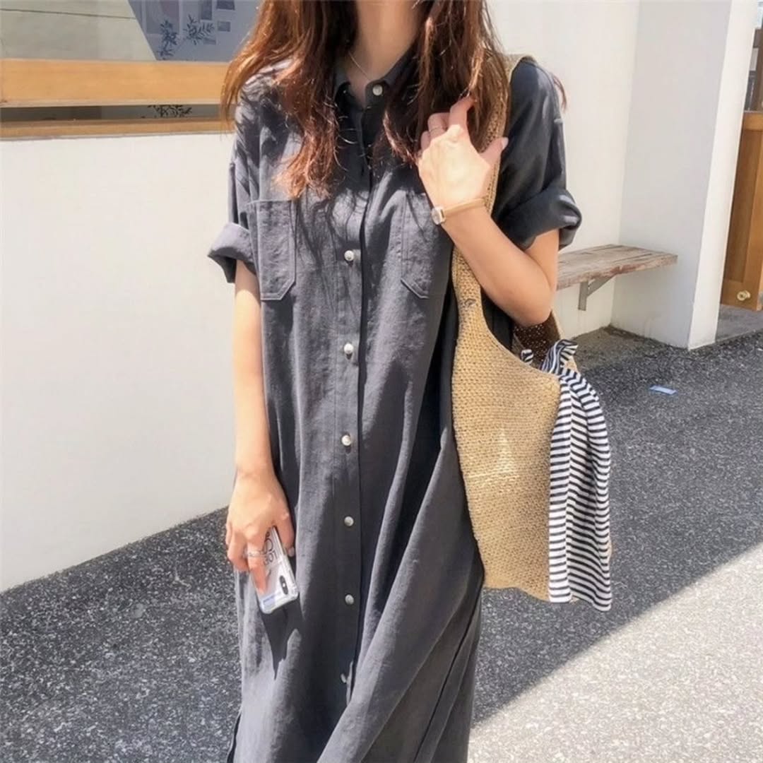 [PRE-ORDER] Cotton & Linen Shirt Dress – Summer Edition