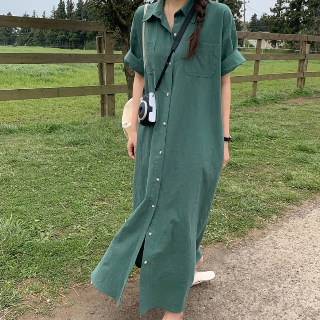 [PRE-ORDER] Cotton & Linen Shirt Dress – Summer Edition