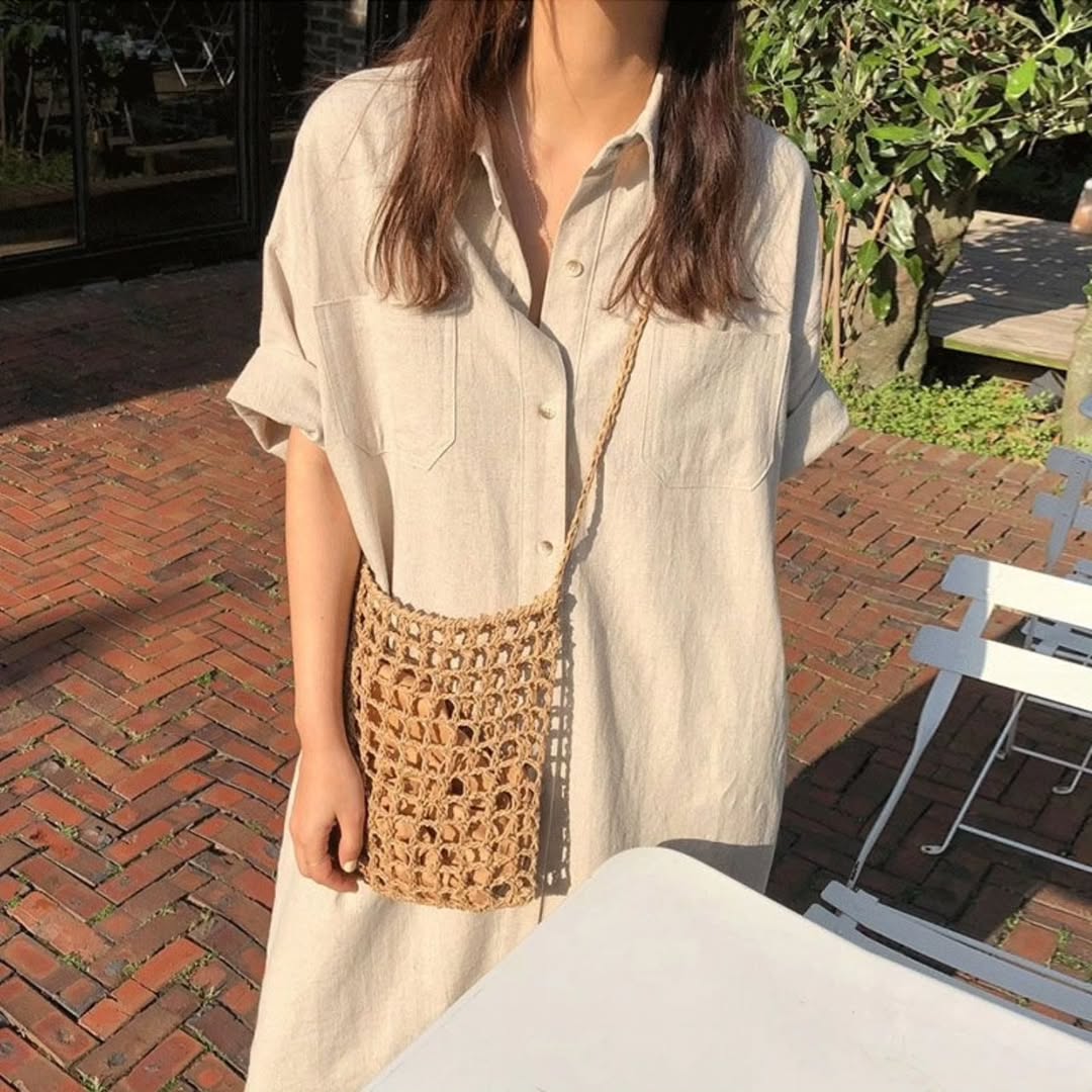 [PRE-ORDER] Cotton & Linen Shirt Dress – Summer Edition