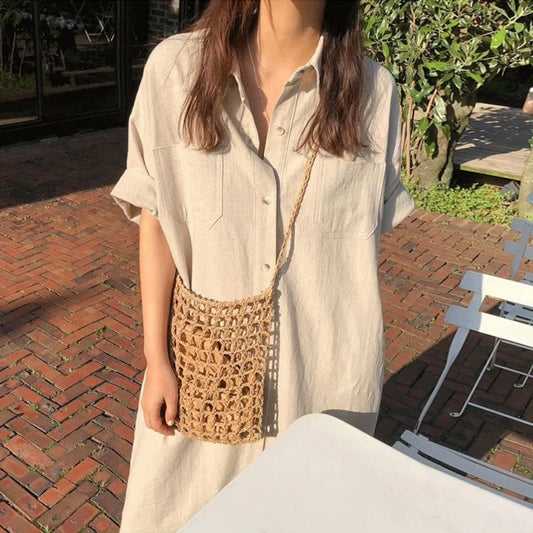 [PRE-ORDER] Cotton & Linen Shirt Dress – Summer Edition