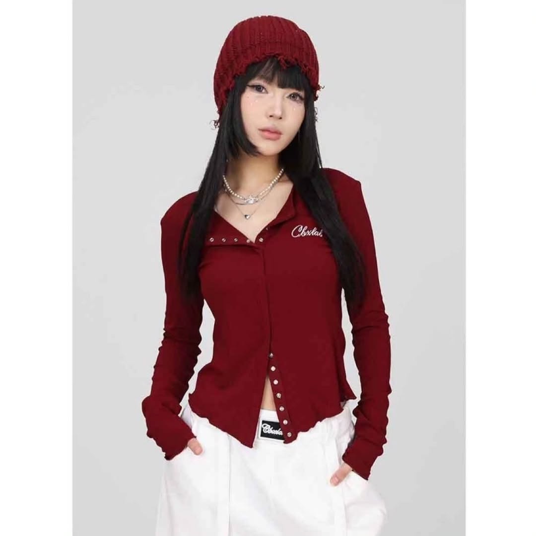 [PRE-ORDER] Long-Sleeved Jazz Slim Embroidered Shirt