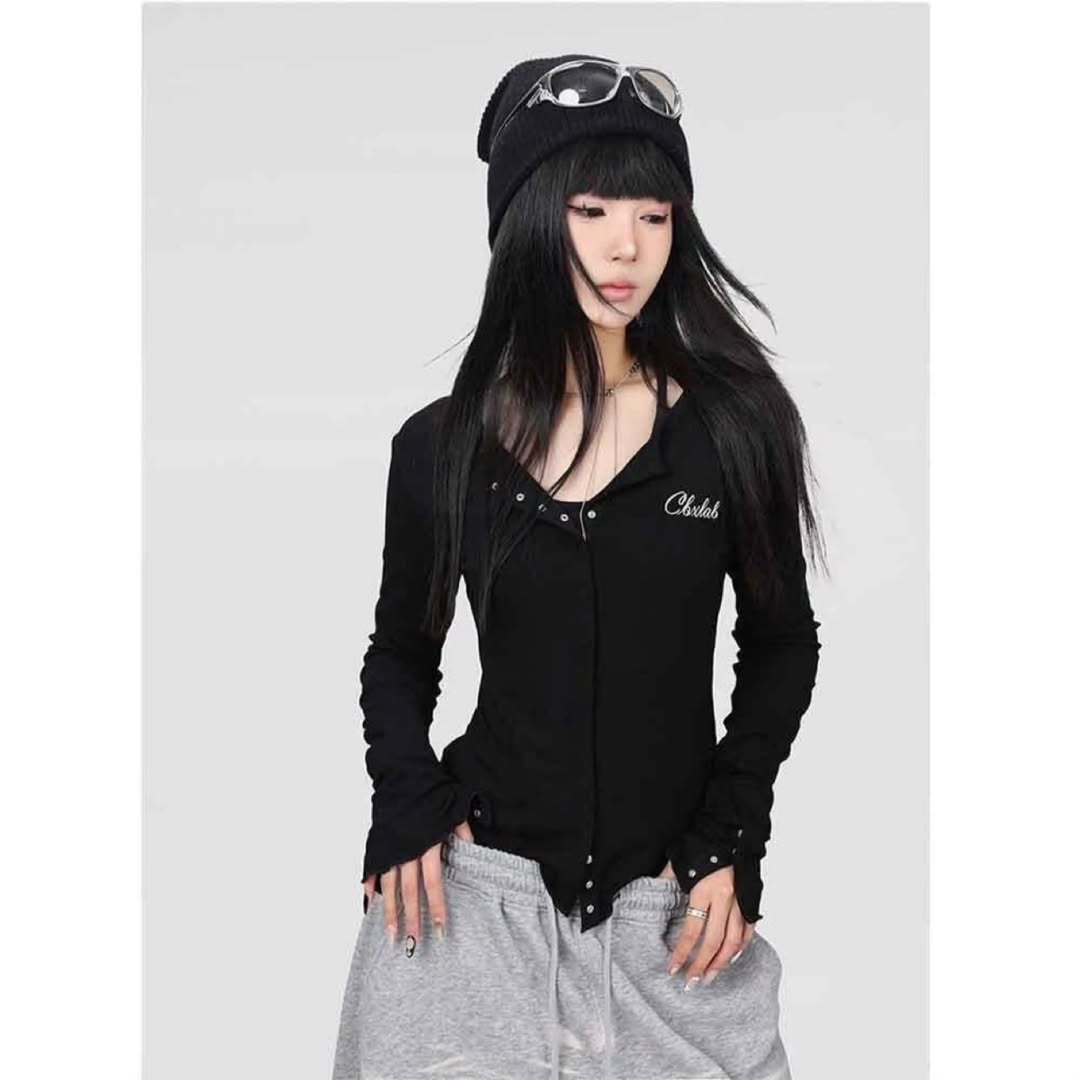 [PRE-ORDER] Long-Sleeved Jazz Slim Embroidered Shirt