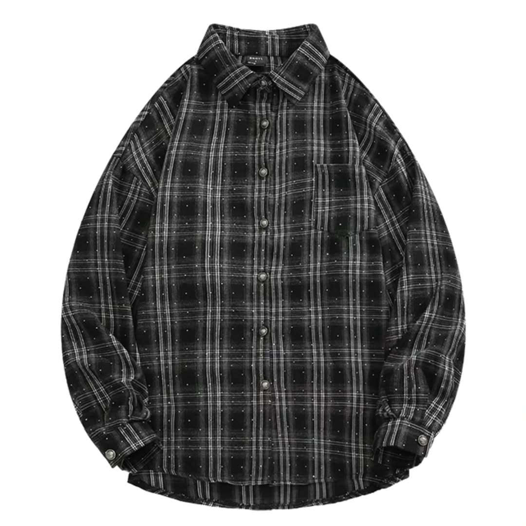 [PRE-ORDER] Spring-Autumn Dark Plaid Shirt