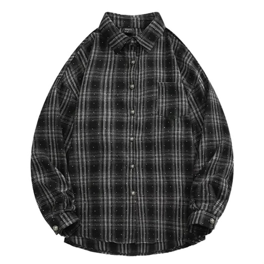 [PRE-ORDER] Spring-Autumn Dark Plaid Shirt
