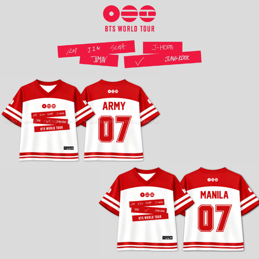 [PRE-ORDER] BTS ARIRANG Jersey | Red & White | ARMY & Manila