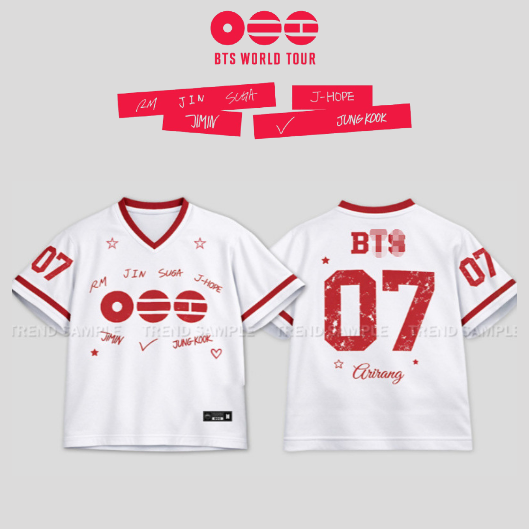 [PRE-ORDER] BTS ARIRANG Jersey White | BTS 07