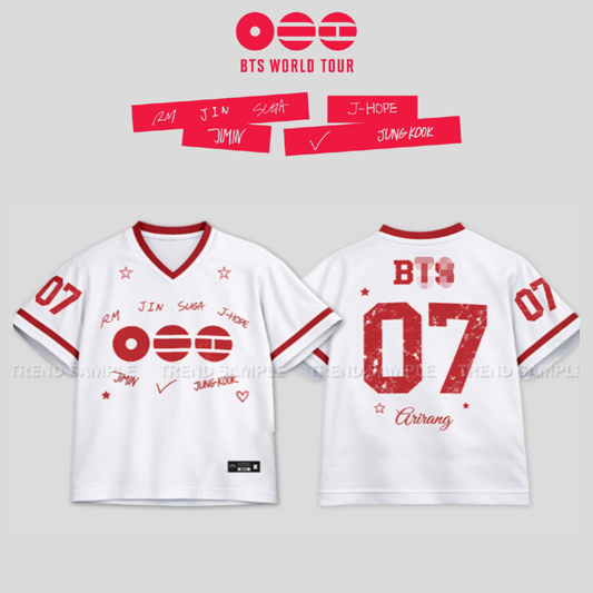 [PRE-ORDER] BTS ARIRANG Jersey White | BTS 07