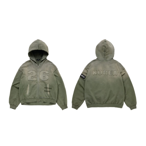 [PRE-ORDER] BTS Arirang Washed Green Zip-Up Hoodie | 2026