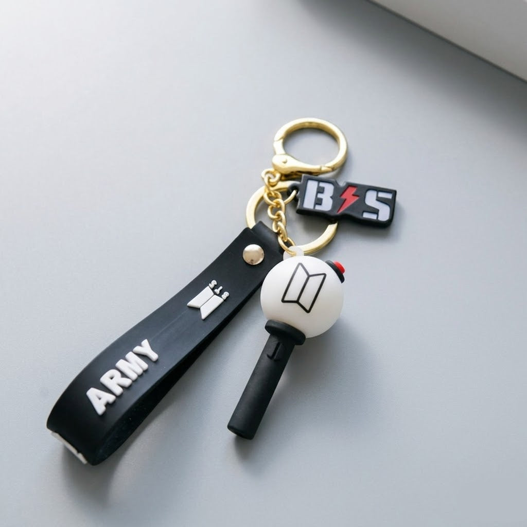 [Në Gjendje] BTS 3D Soft Rubber Lightstick Keyrings ver.4