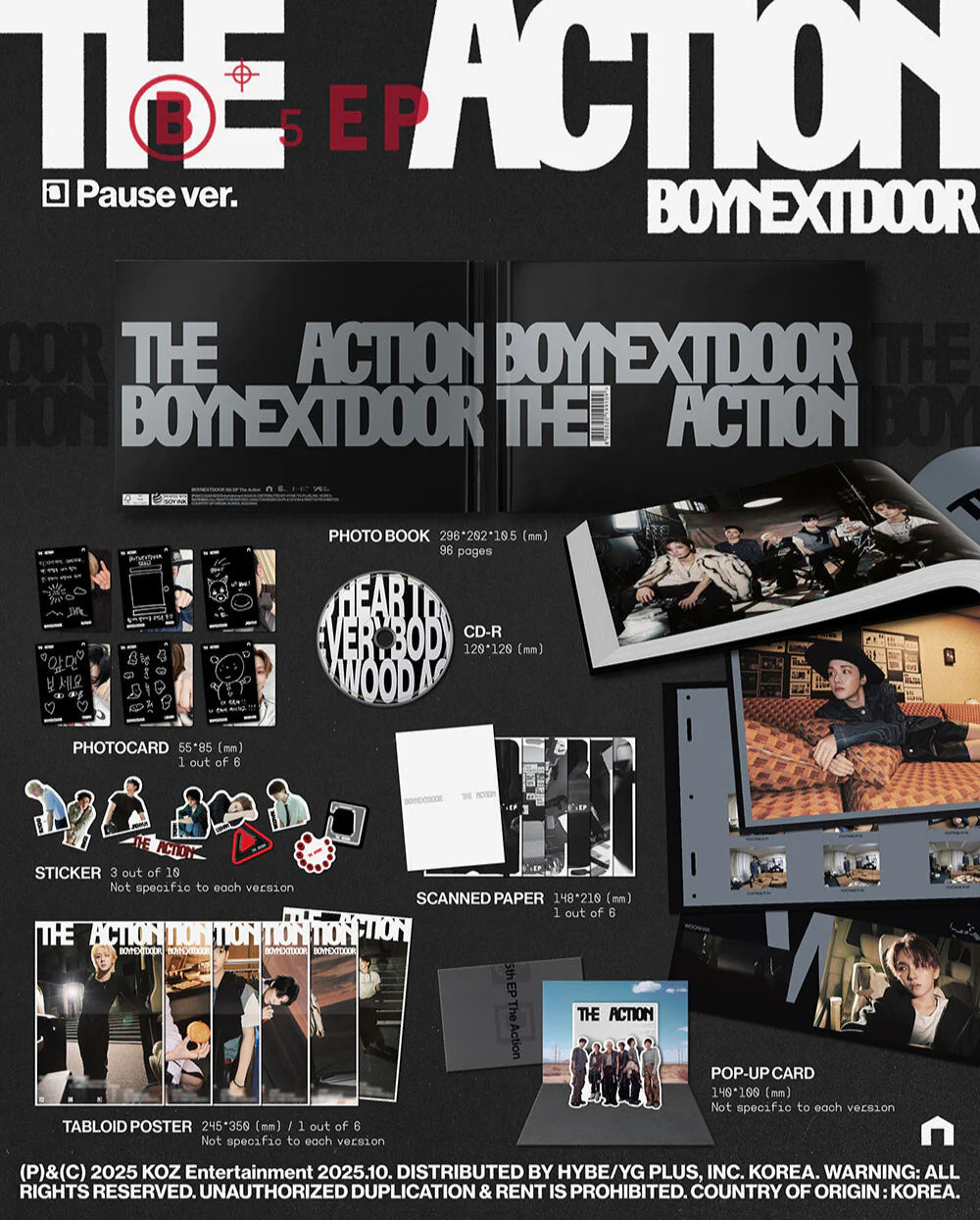 [On The Way] BOYNEXTDOOR [The Action] NO CD ❌