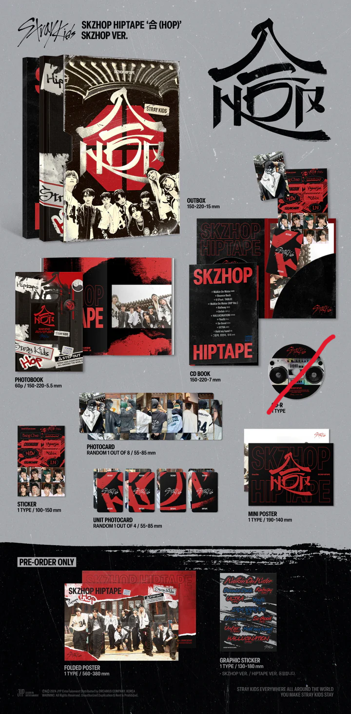 [PRE-ORDER] STRAY KIDS - [SKZHOP HIPTAPE '合 (HOP)'] SKZHOP Version NO CD ❌