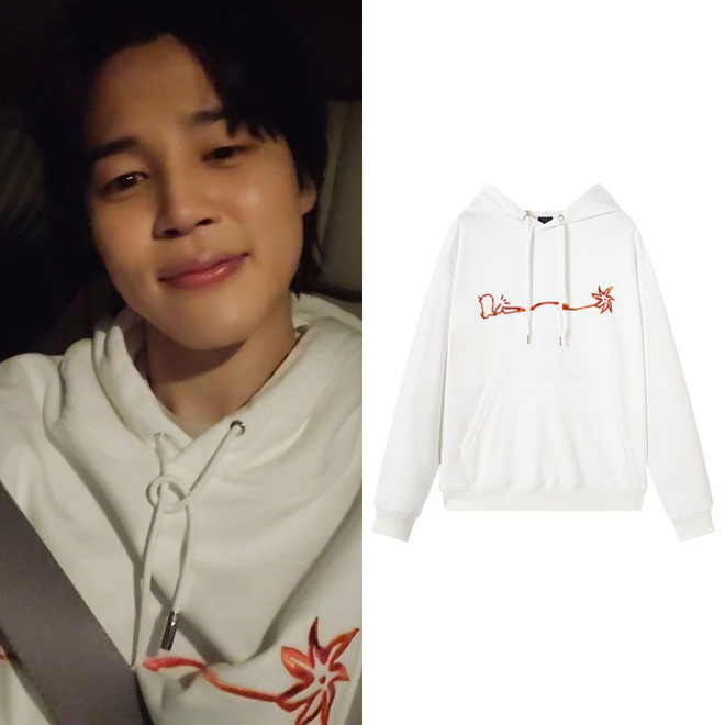 [PRE-ORDER] BTS Jimin casual white hoodie