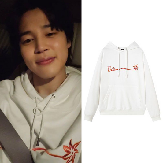 [PRE-ORDER] BTS Jimin casual white hoodie