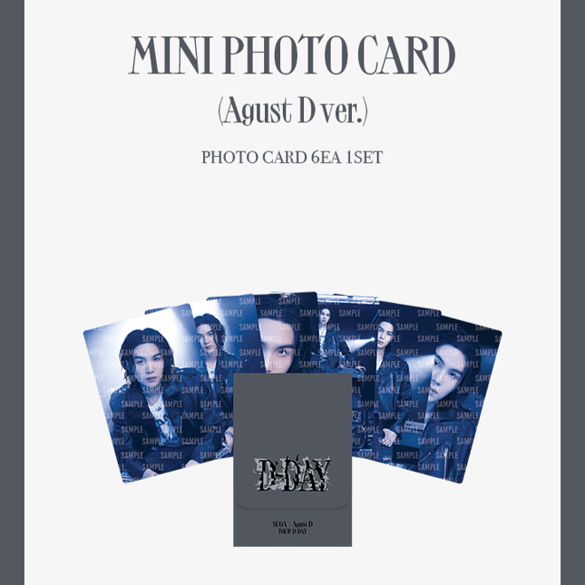 [PRE-ORDER] BTS OFFICIAL Agust D Tour ‘D-DAY’ Photocards (Agust D ver.)