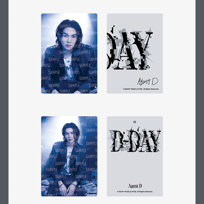 [PRE-ORDER] BTS OFFICIAL Agust D Tour ‘D-DAY’ Photocards (Agust D ver.)