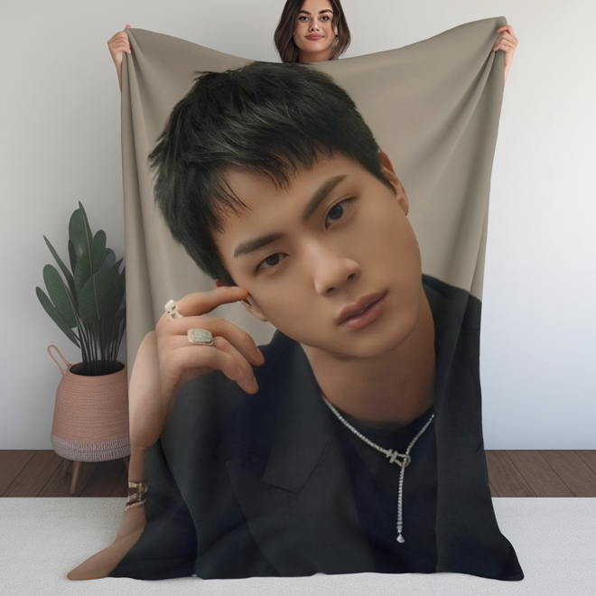 [PRE-ORDER] BTS Jin Customized Blanket (Batanije e personalizuar)